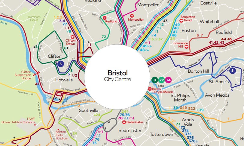 Bristol network map