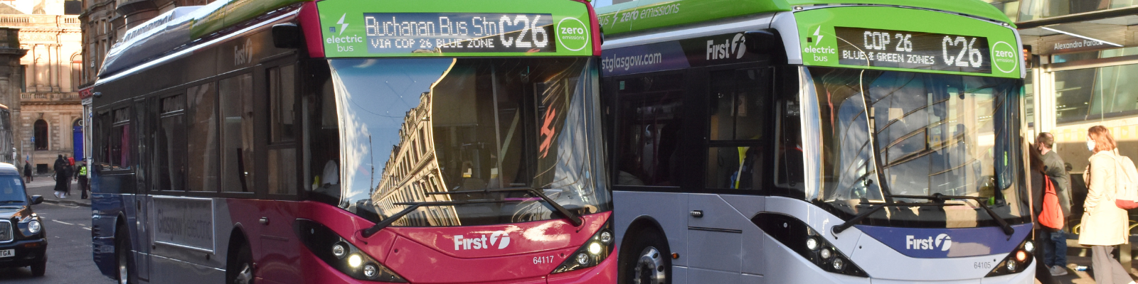 Electric buses in Glasgow