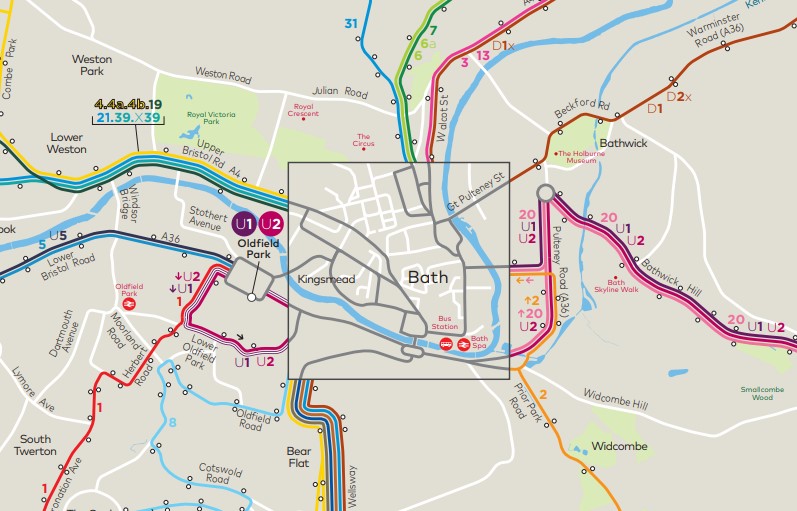 Bath Network map