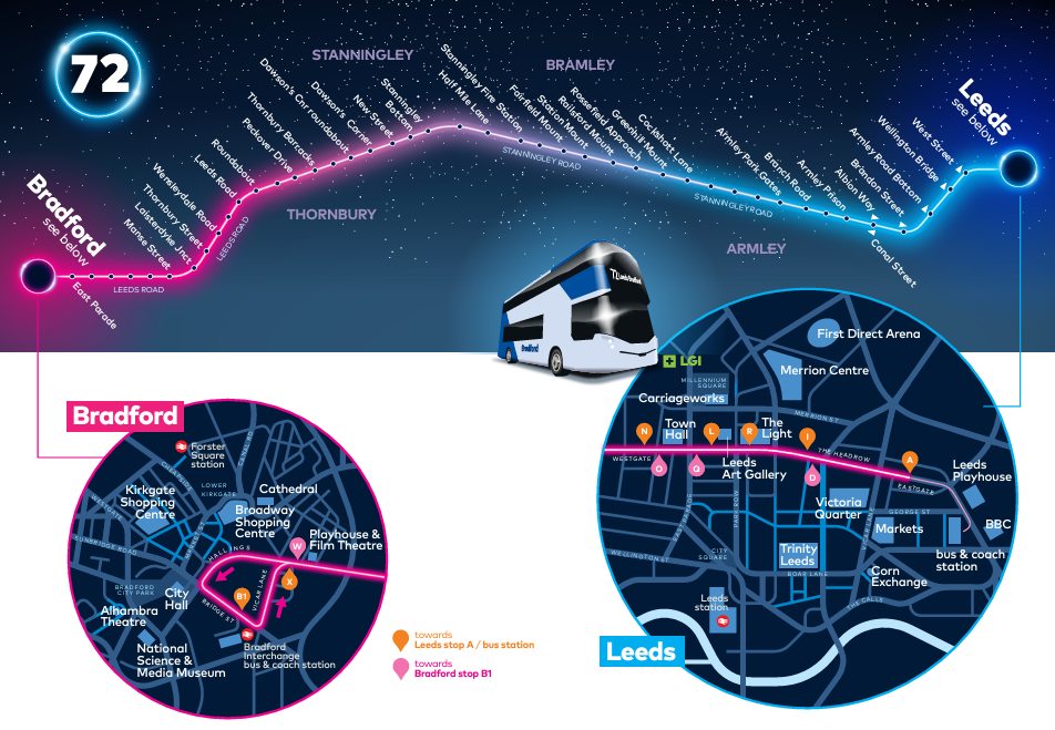 72 route map