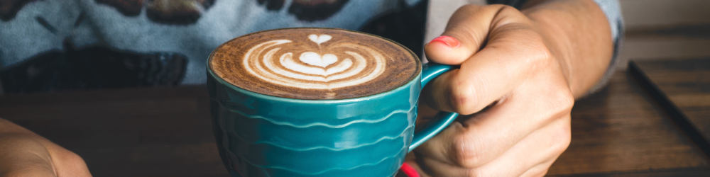 Person enjoying a coffee