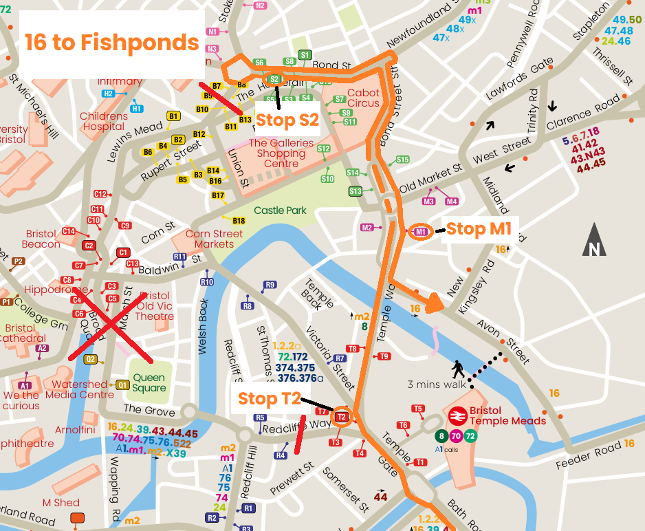 16 to diversion map