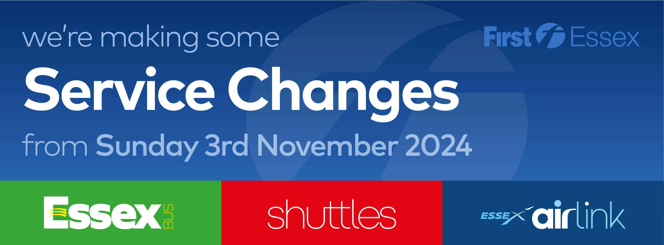 Banner - Service Changes from 3rd November 2024