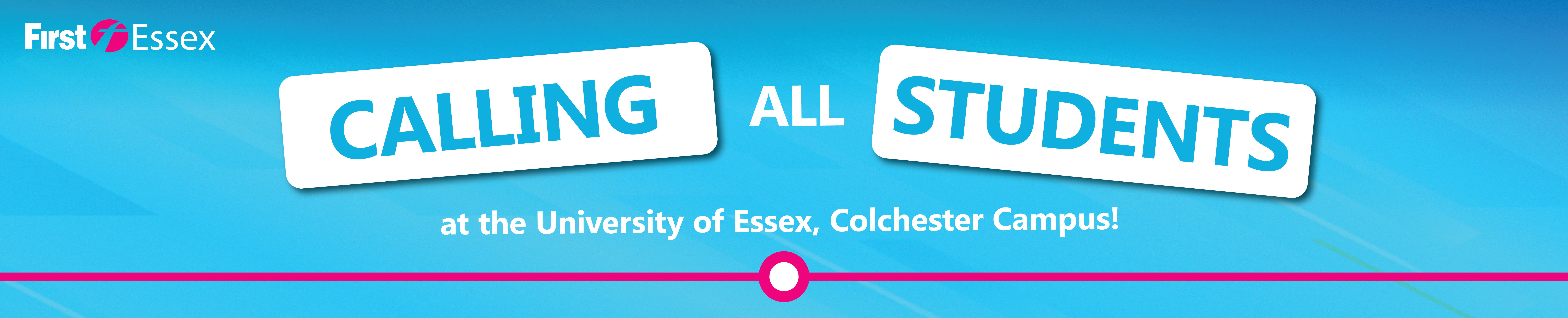 Blue Banner: Calling all students at the University of Essex, Colchester Campus!