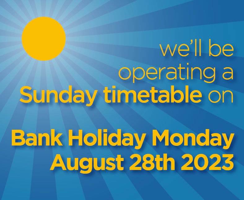 August Bank Holiday Bus Services Monday 28th August 2023 First Bus