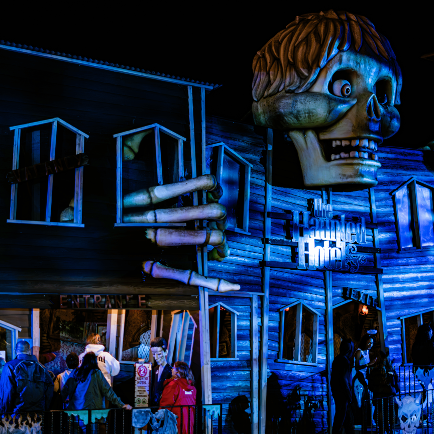 Fairground Frights GY Pleasure Beach promo photo - the haunted hotel