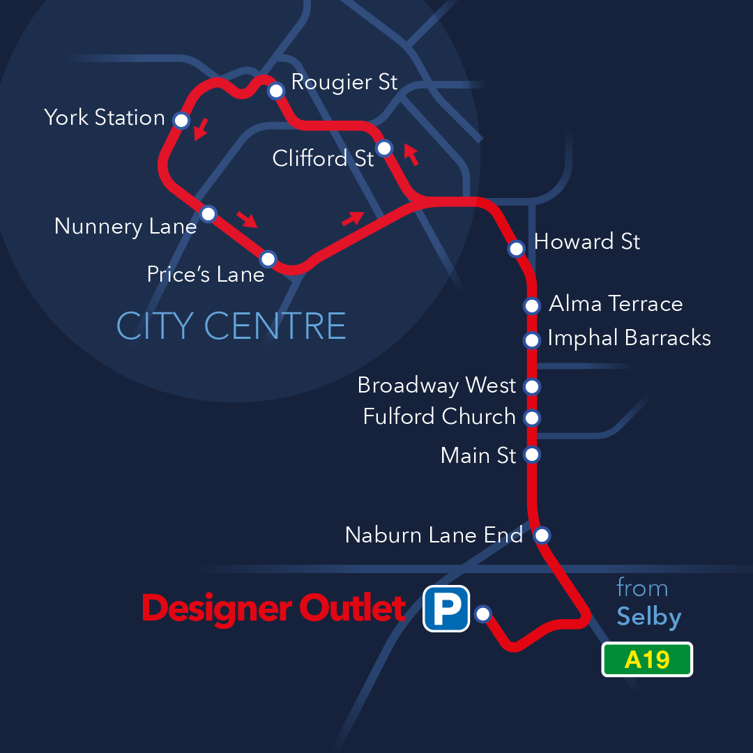 Designer Outlet Route Map