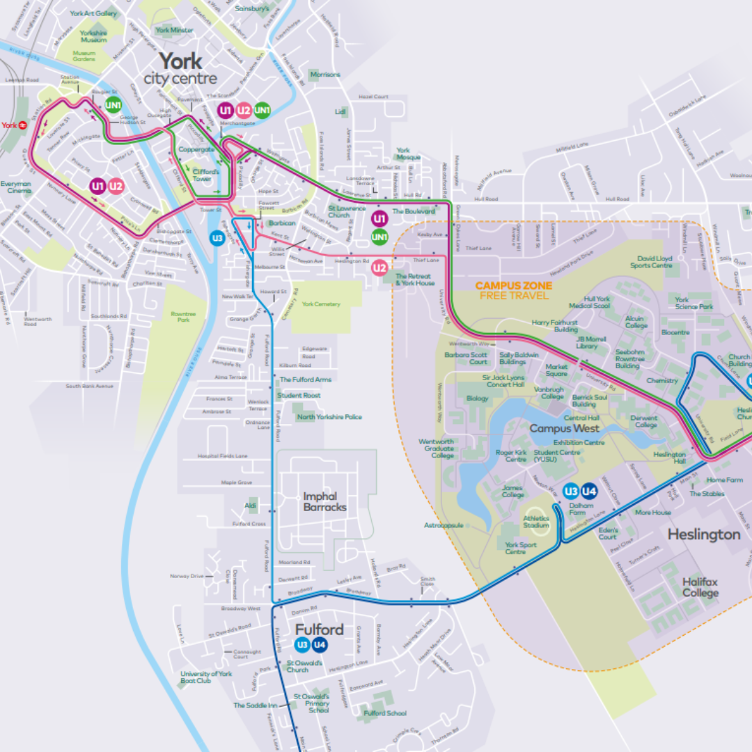 Thumbnail of University of York bus maps